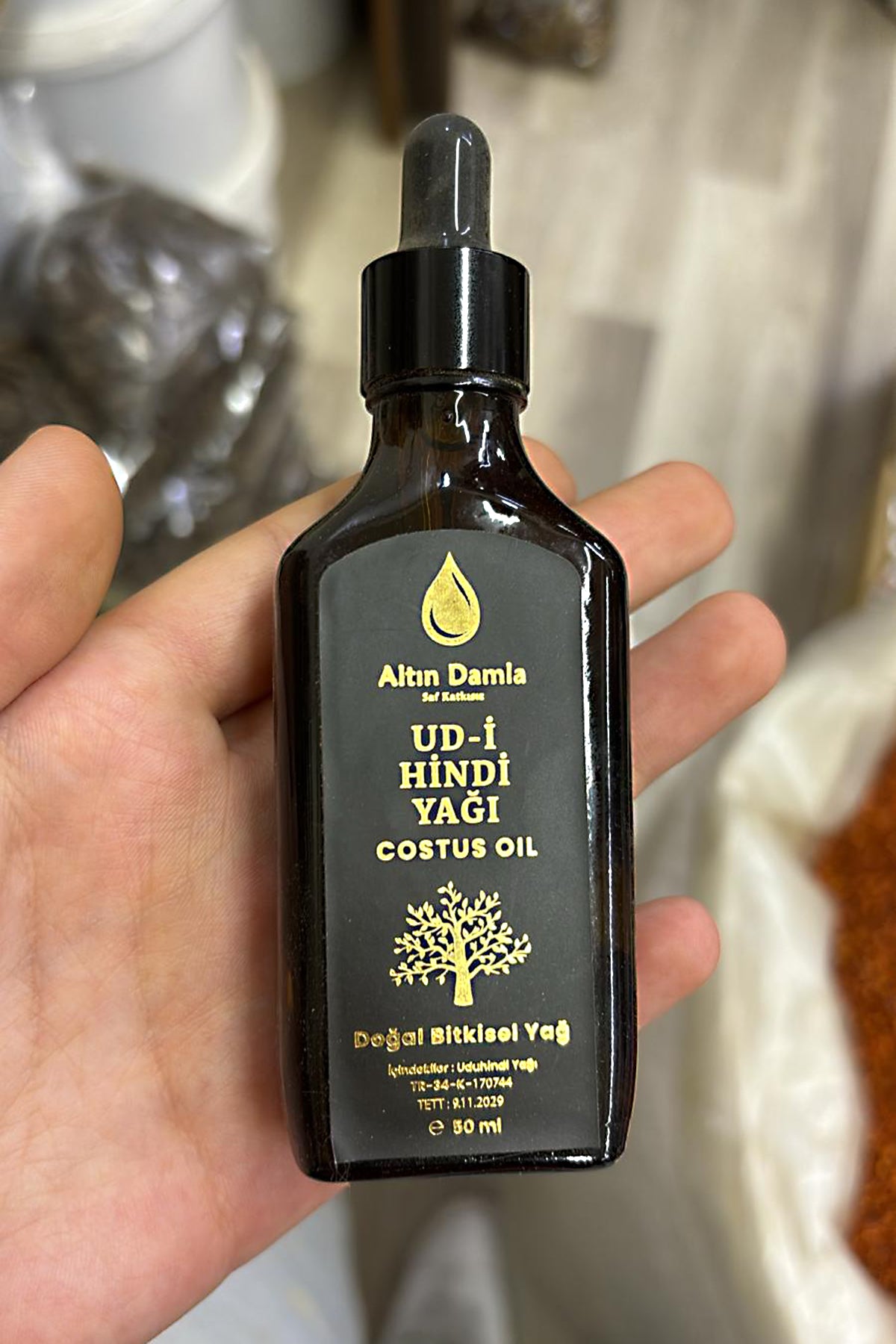 Altın Damla Udi Hindi Yağı – Doğanın Şifalı Damlası 50 ml